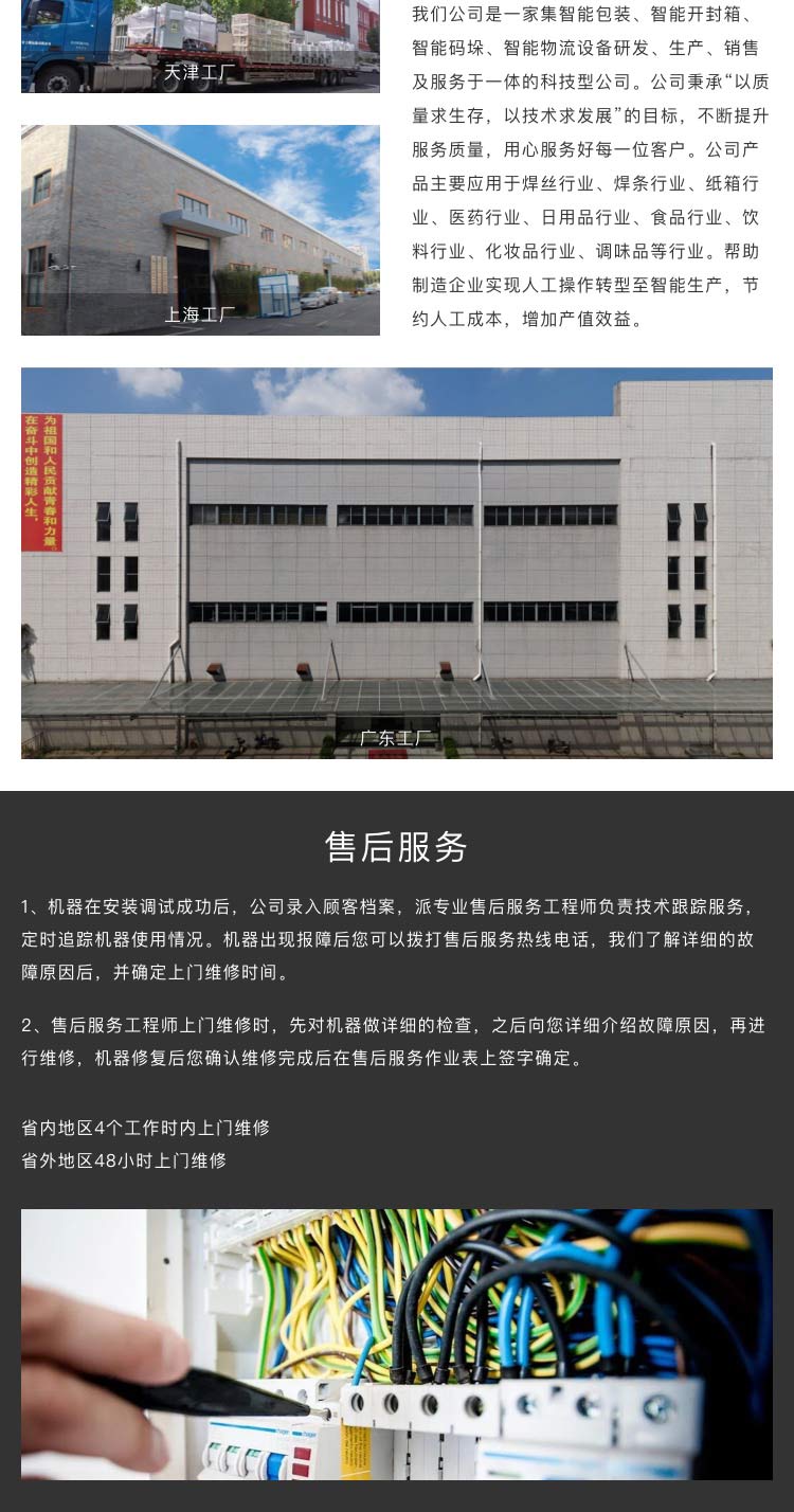 天津華萬自動封切收縮